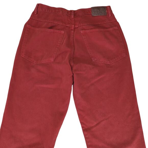 Marithe Francois‎ Girbaud High-rise Straight Leg Jeans Red Pants Women's 7/8 - Picture 5 of 9